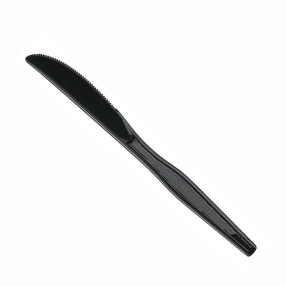 Black Plastic Knife - Unwrapped - 2000/cs
